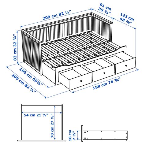 ikea day bed dimensions.